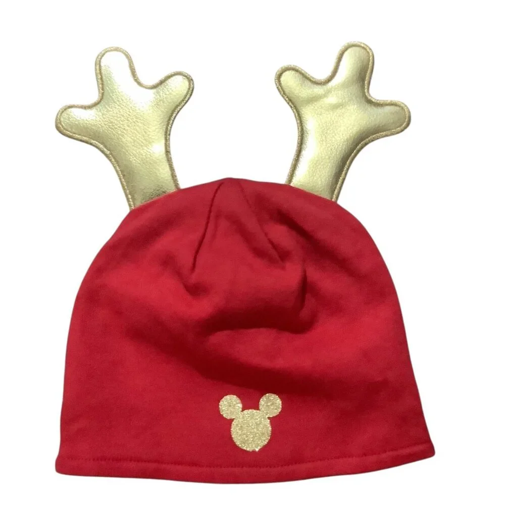 Disney Baby Christmas Gold Antlers Hat Diaper Cover‎ My 1st Christmas 12-24 Mo